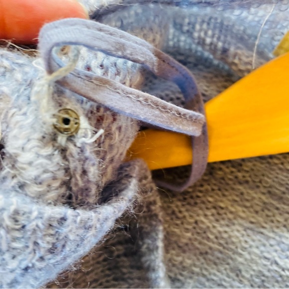 Anthropologie Maeve Arabesque Blue Tulle Layered Mohair Sweater Midi Dress XSP - Picture 9 of 10